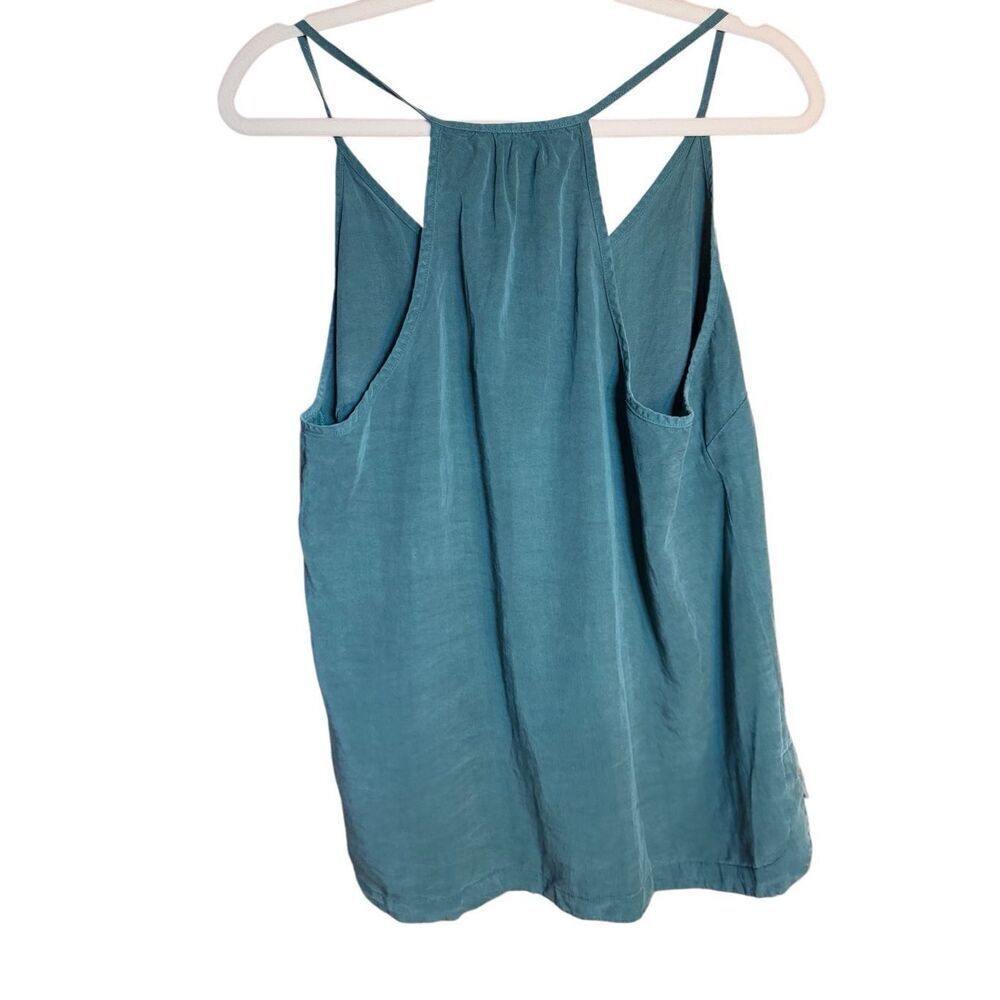 Anthropologie Jenny Green Button Up Racerback Back Swing Cami Sz L - Picture 2 of 9